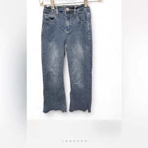 Shein girls' wide-leg or flare jeans with a frayed hem Scandi Girl